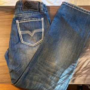 Rock&Roll Men’s Relaxed Straight Leg Denim Jeans 32X34